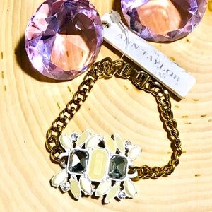 Ann Taylor goldtone floral bracelet